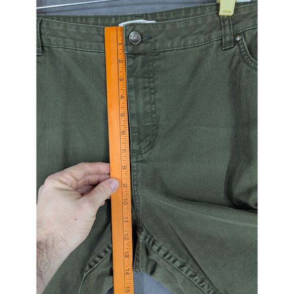 Coldwater Creek Natural Fit Capri Denim Jeans Womens 24 Green Straight High Rise - Picture 6 of 13